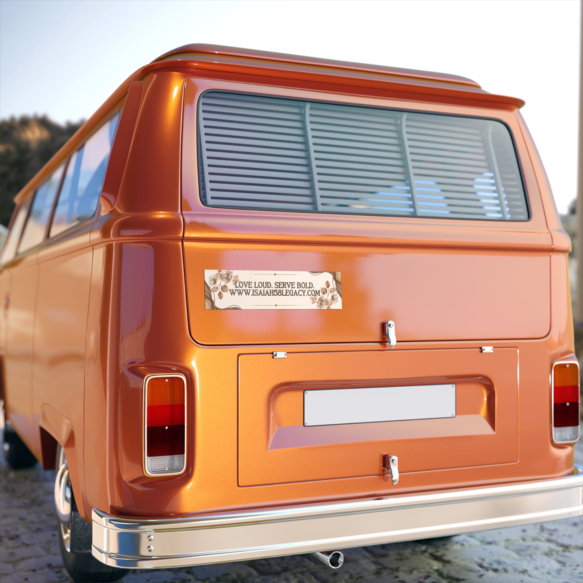 LOVE LOUD. SERVE BOLD. STYLE 2. Bumper Stickers