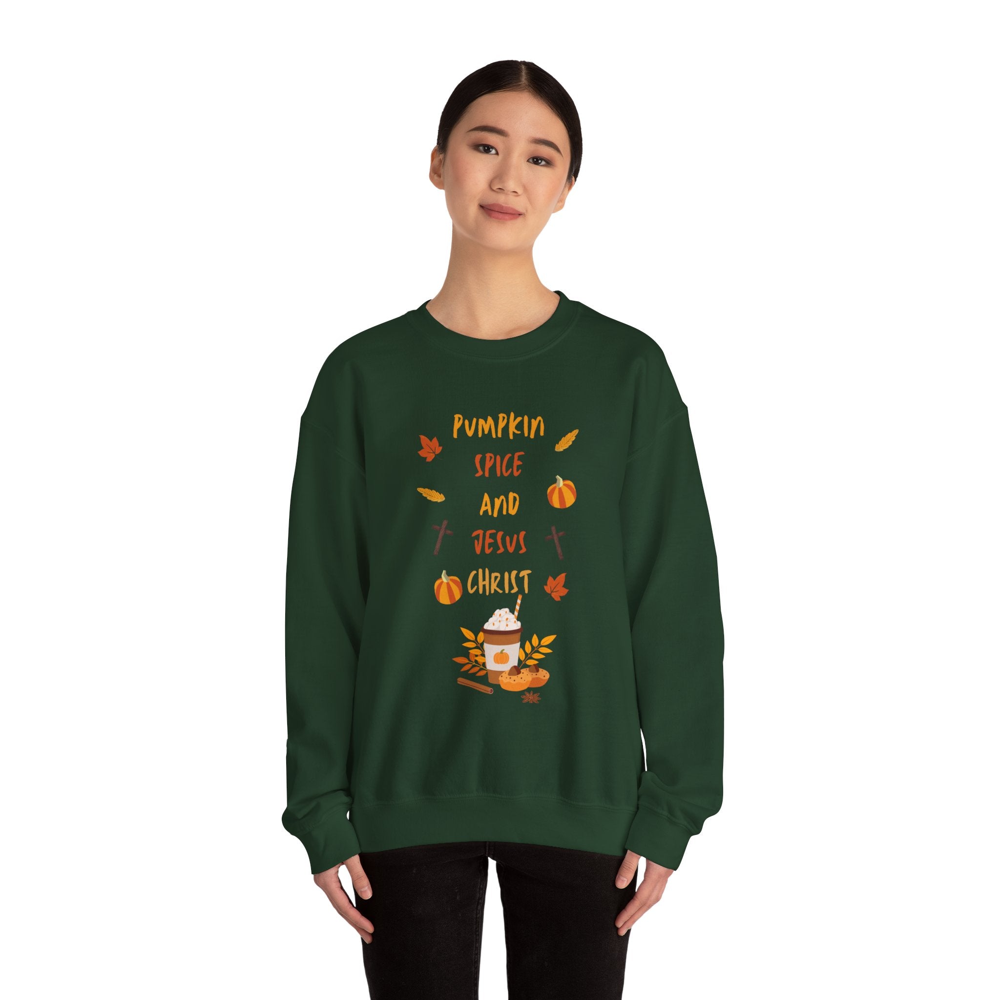 Pumpkin Spice and Jesus Christ Crewneck Sweatshirt