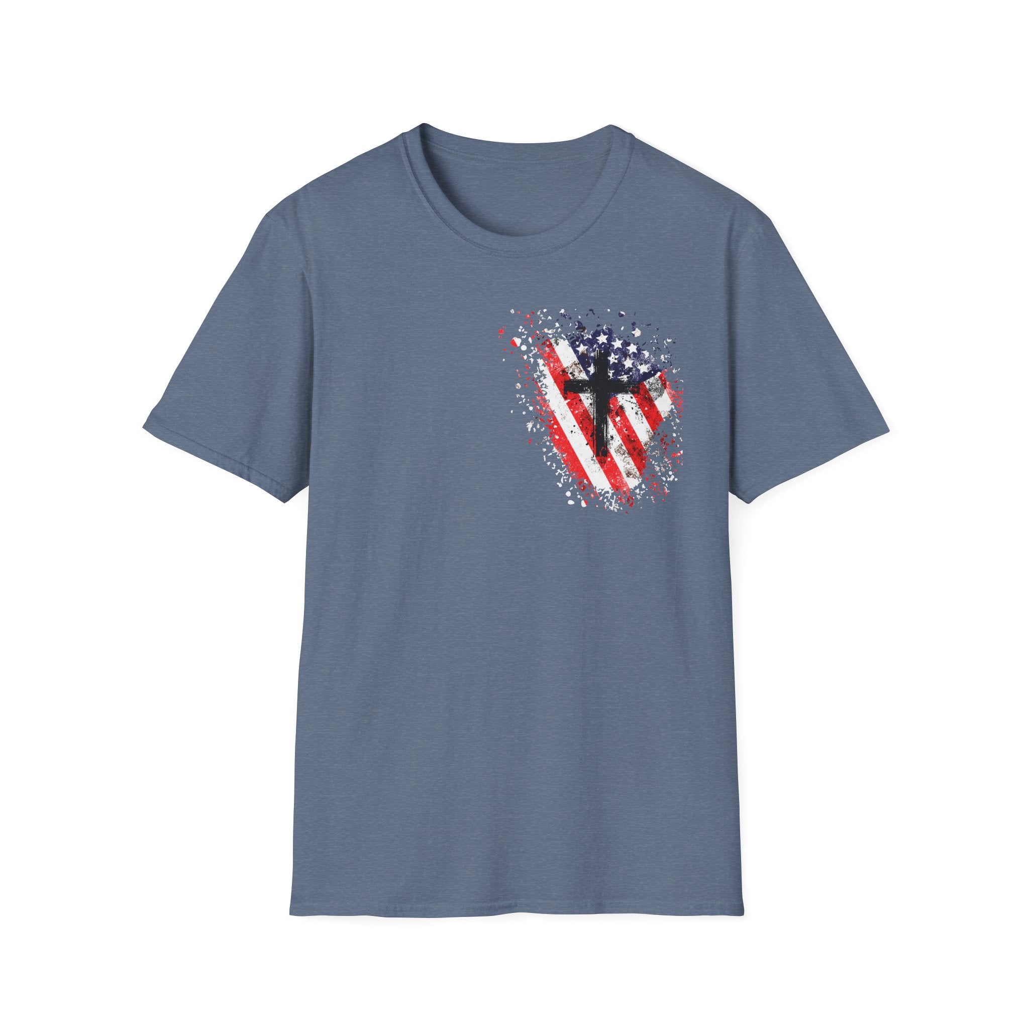 USA Flag+Cross T-shirt