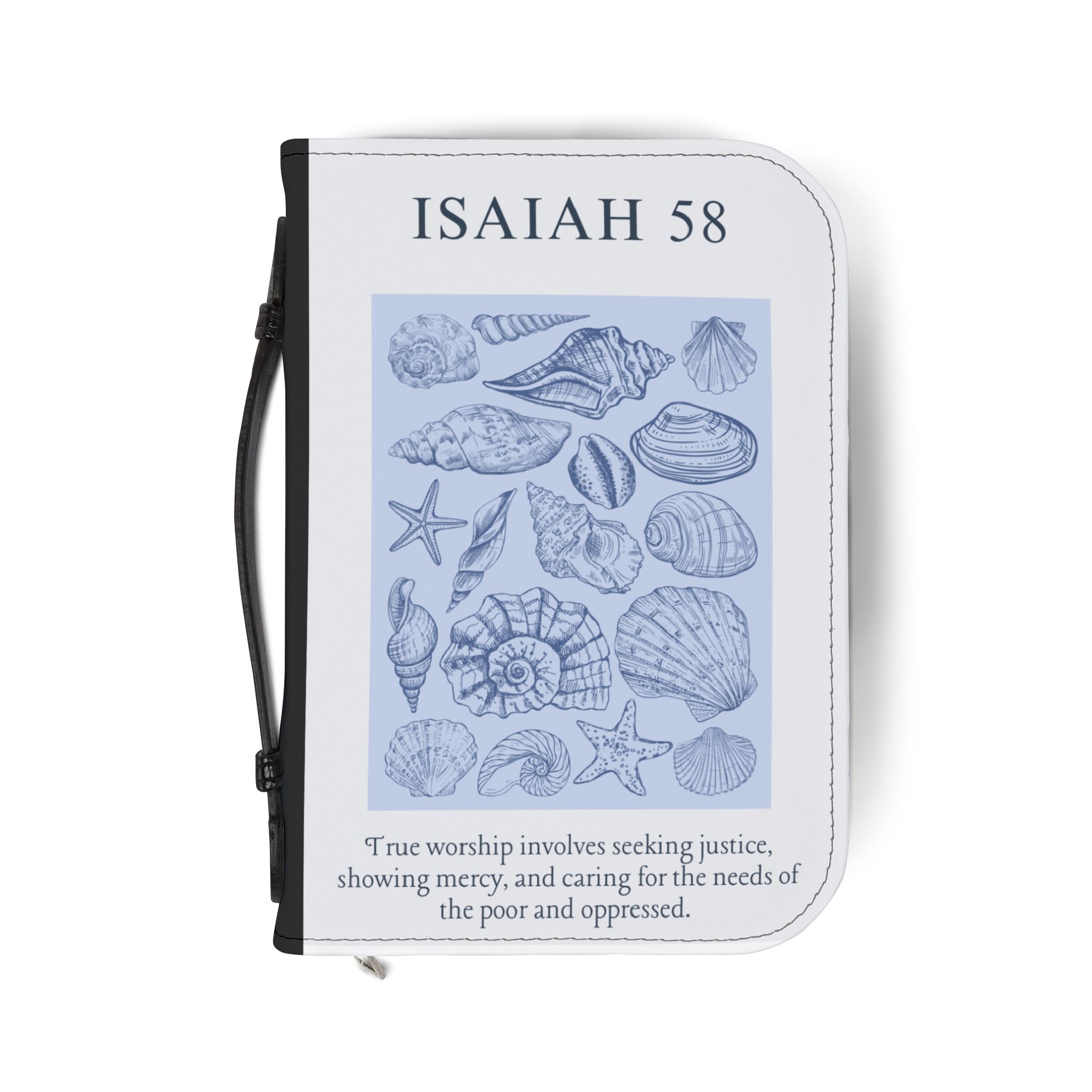 ISAIAH 58 Bible Cover with Floral Cross Design.