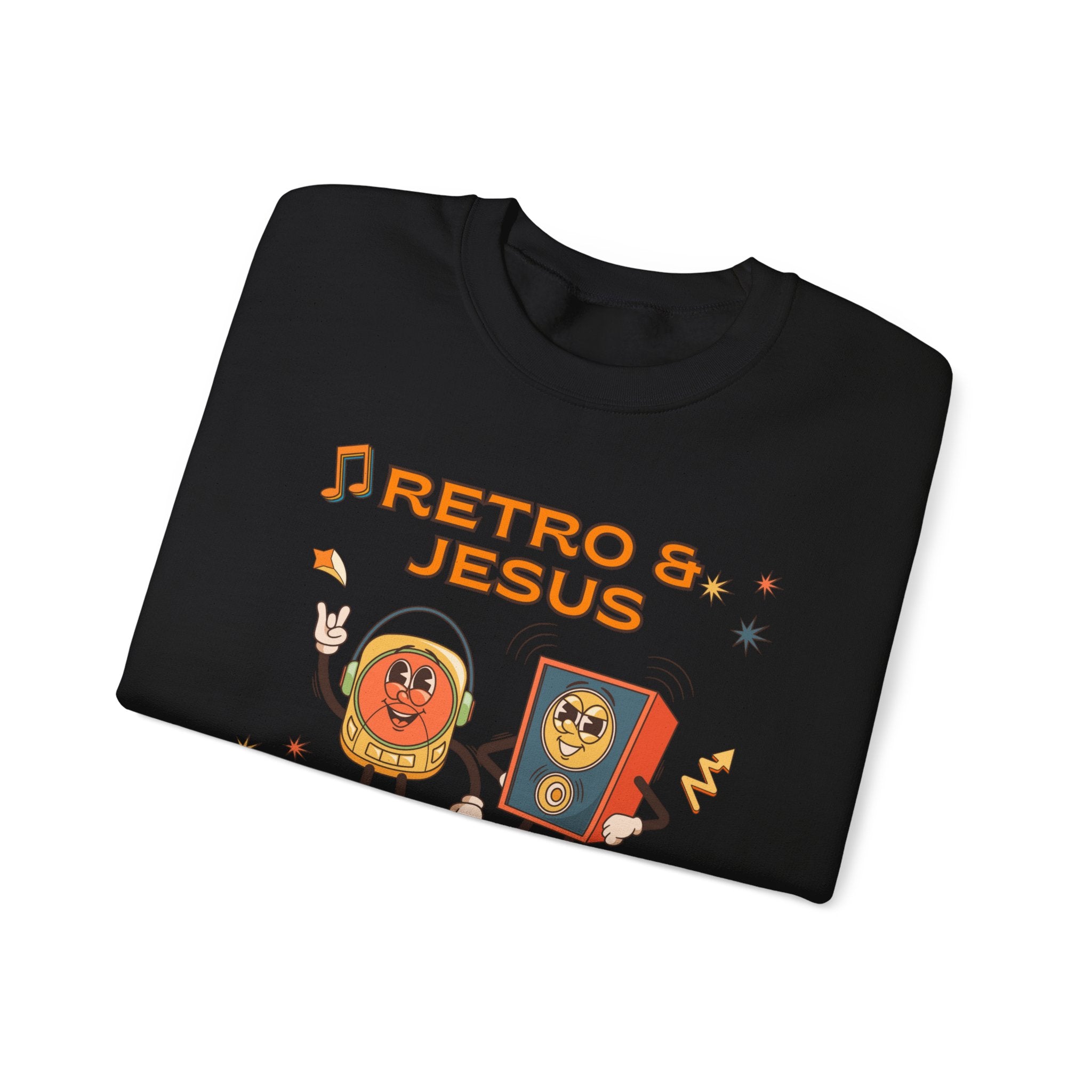 Retro Jesus. Crewneck Sweatshirt
