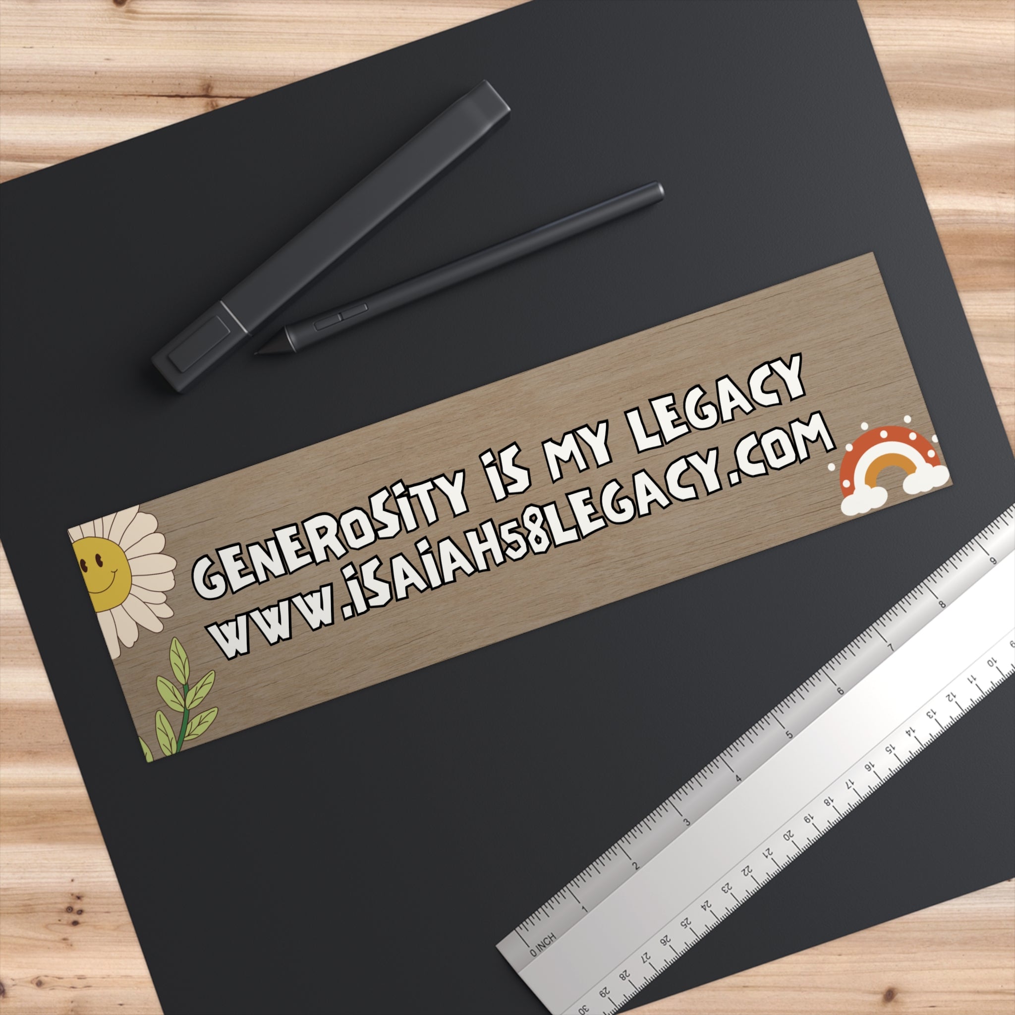 GENEROSITY IS MY LEGACY. Bumper Stickers